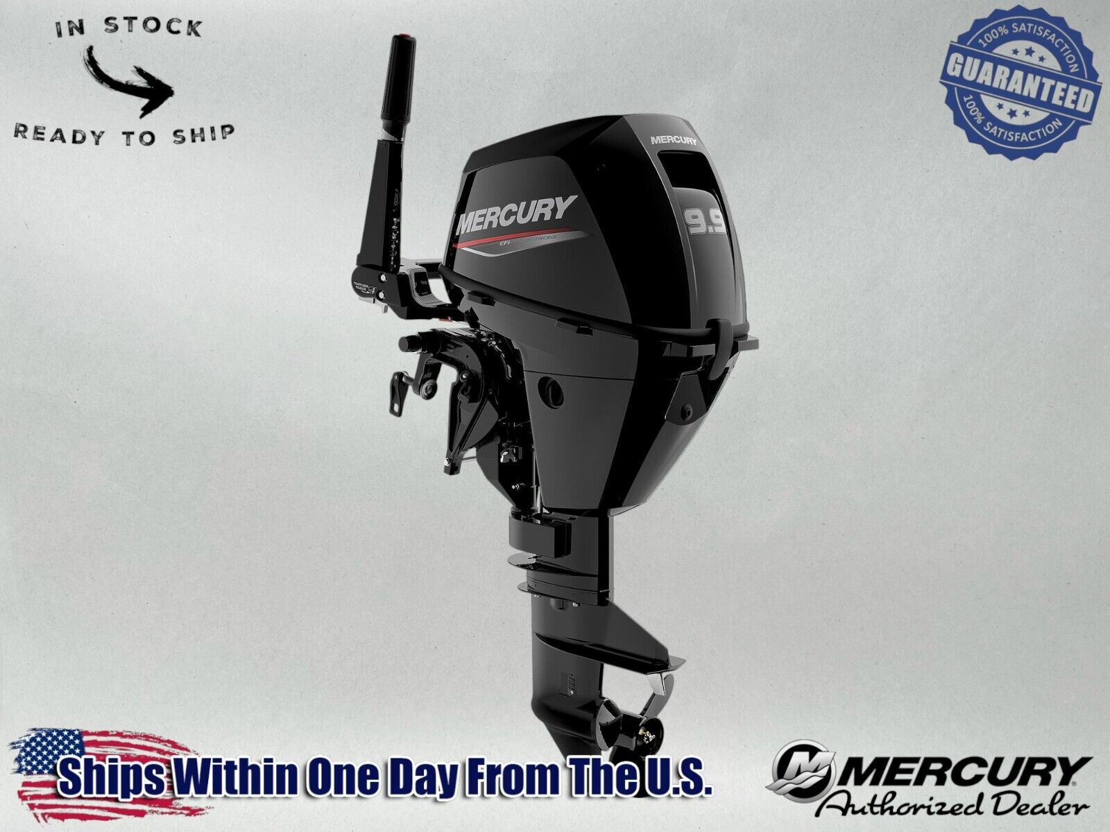 Mercury 9.9hp EFI Tiller FourStroke Outboard Motor, 15" Shaft Model ME 9.9EH 4S