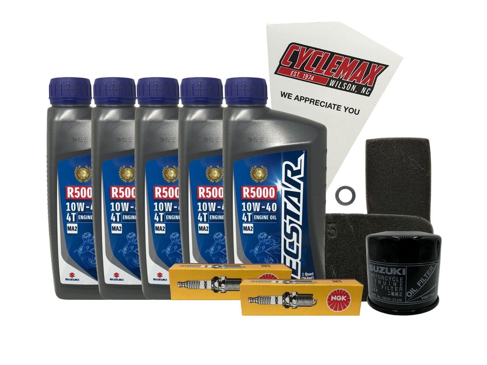 Cyclemax Standard Tune Up Kit w/ Spark Plugs fits 2001-2009 Suzuki VS-1400