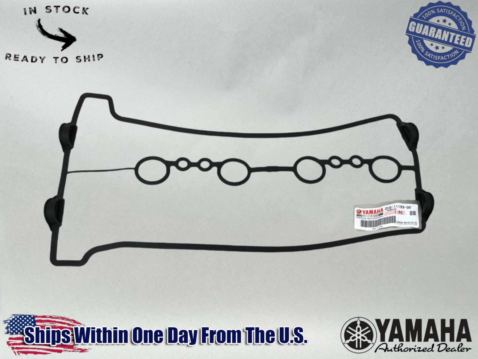 Yamaha Genuine OEM Authentic Cylinder Head Valve Cover Gasket 2C0-11193-00-00