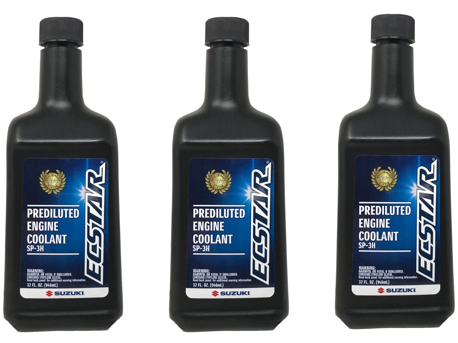 Suzuki Genuine OEM Ecstar Prediluted Engine Coolant 990A0-02E10-01Q - 3 Pack