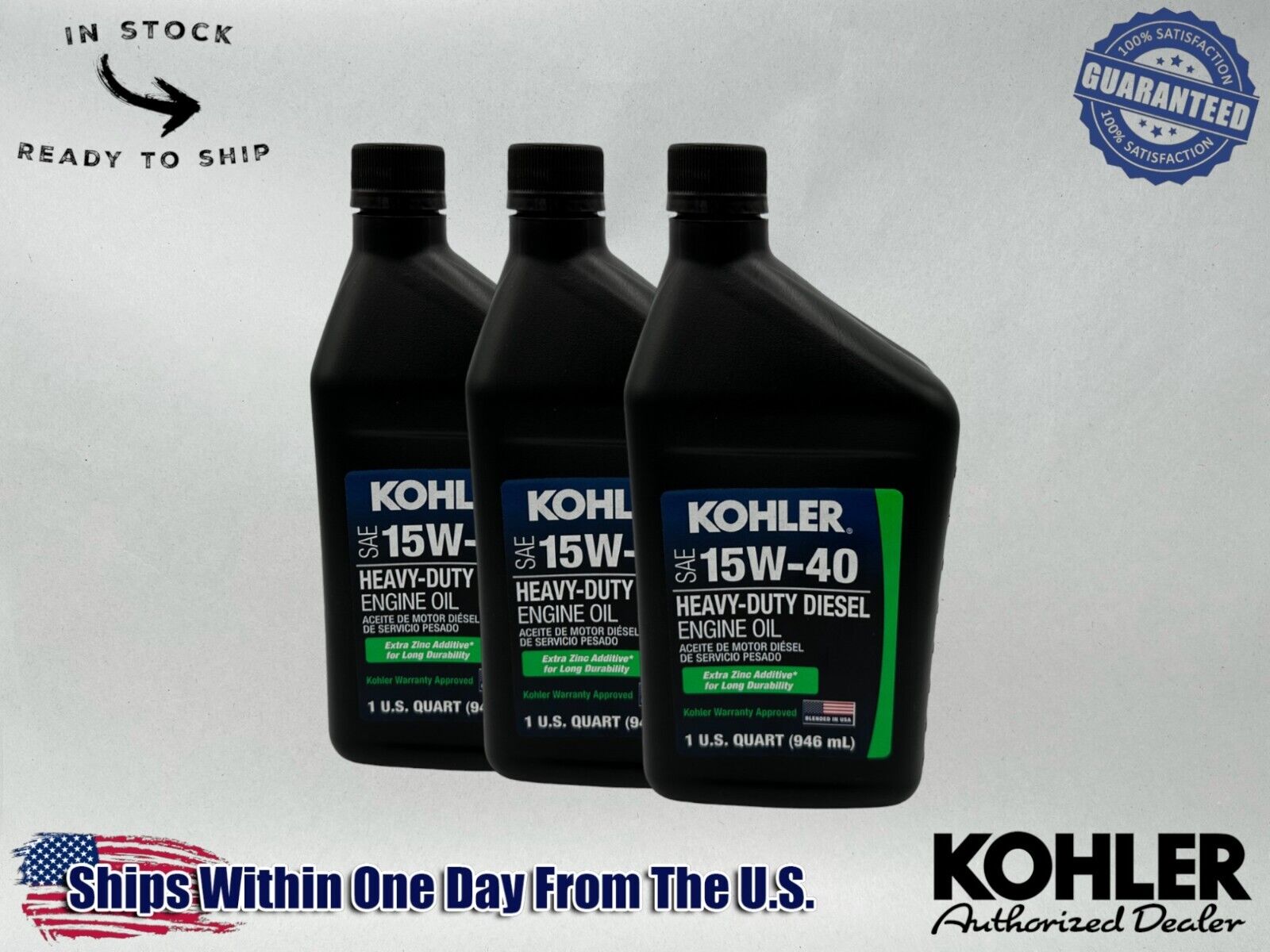 Kohler Genuine OEM SAE 15W-40 Diesel Engine Oil 25 357 47-S-3PACK