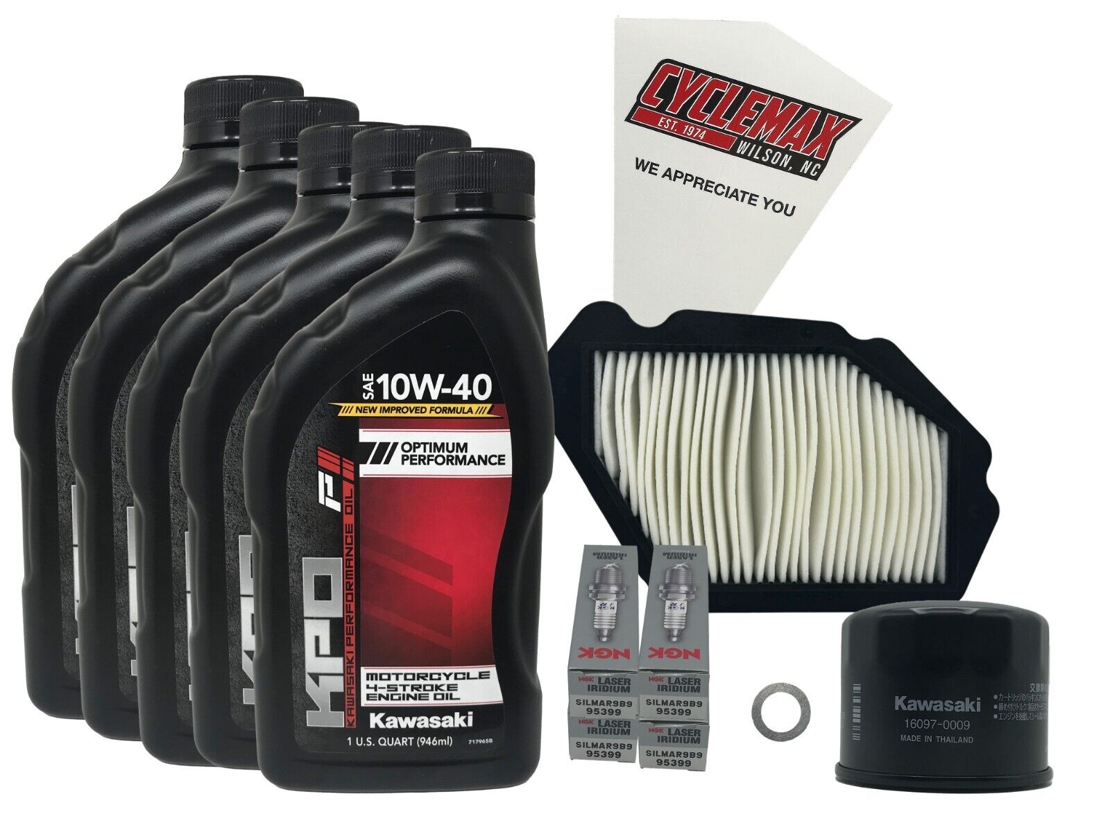 Cyclemax Standard Tune Up Kit with Spark Plugs fits Kawasaki 2015-2018 Ninja H2