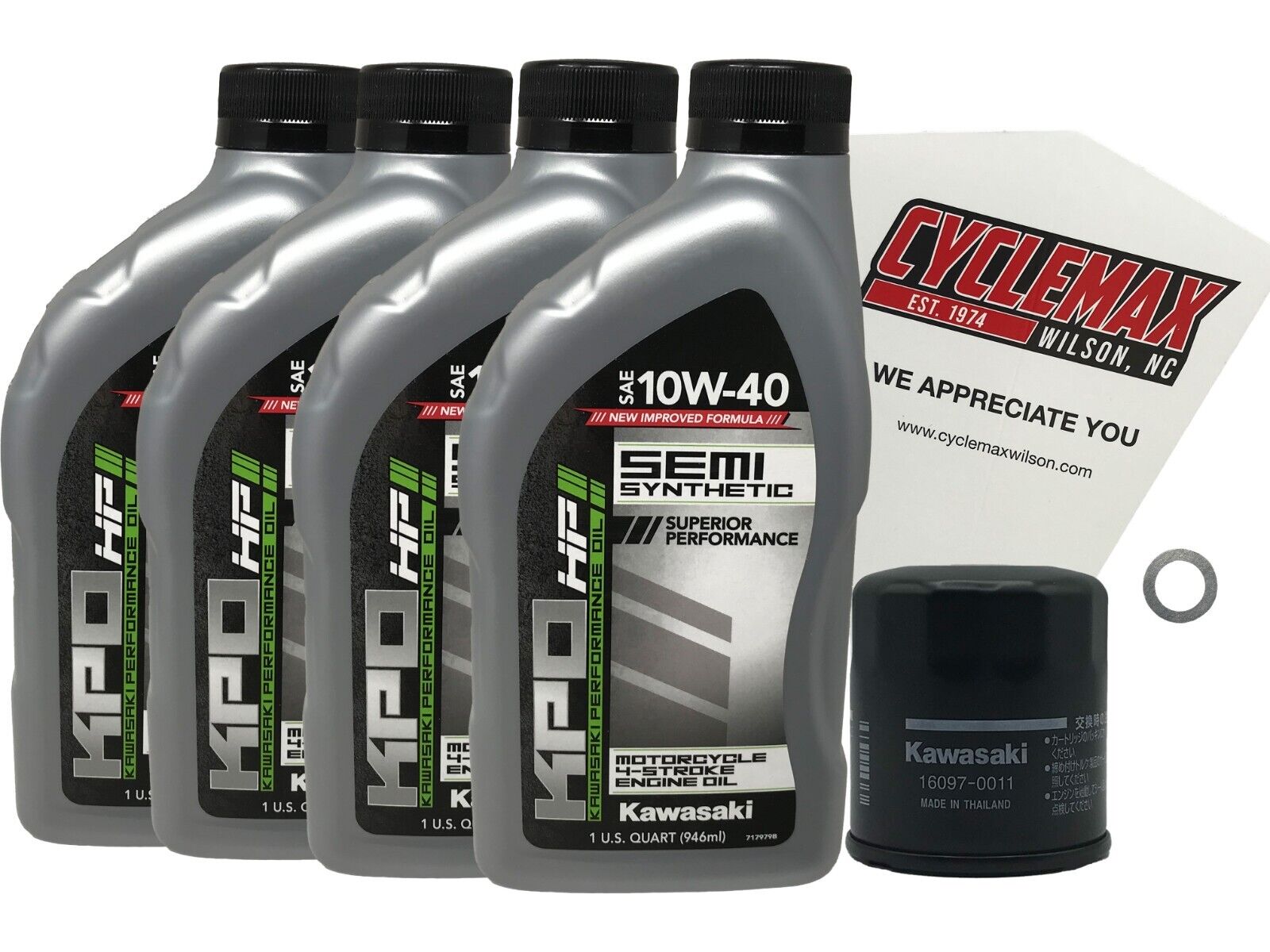 Cyclemax 2016-2022 Genuine Kawasaki Ninja ZX-10R OEM Oil Change Kit