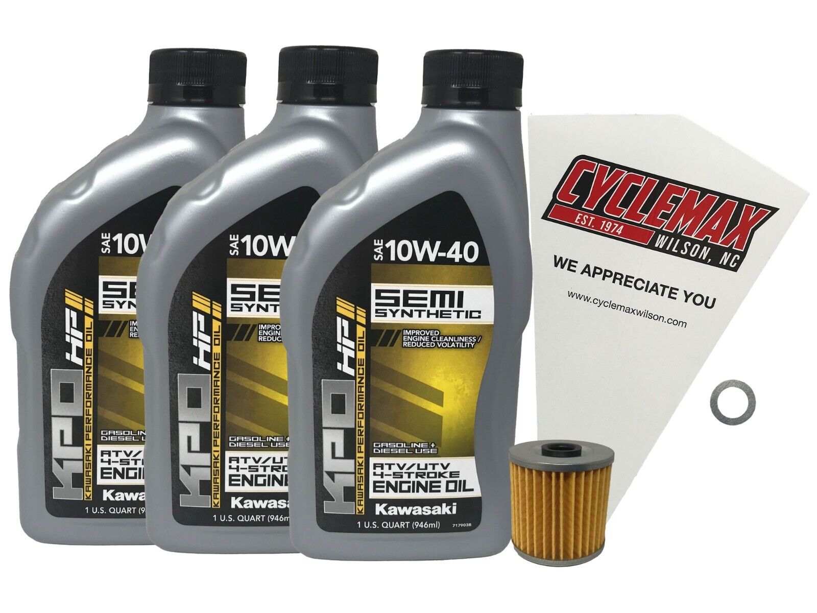 Kawasaki Genuine 1988-2002 Bayou 220 KLF220 Oil Change Kit