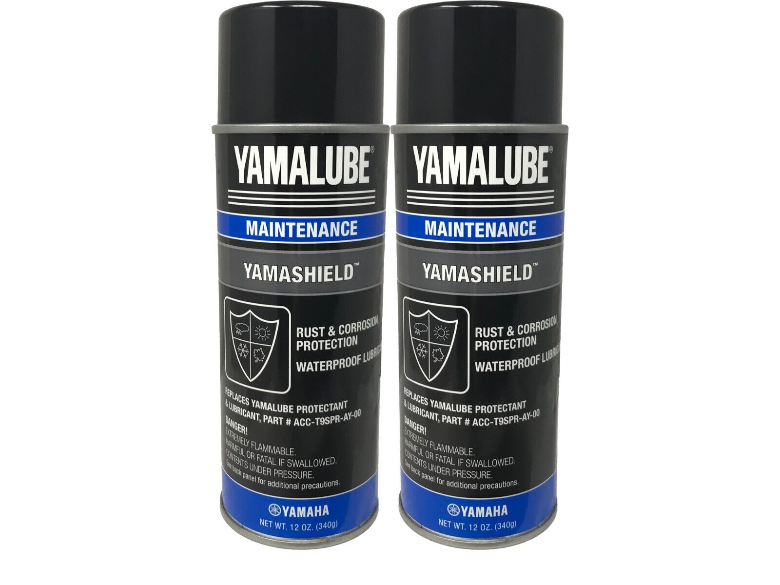 Yamaha Genuine OEM Yamalube 12 Oz. Yamashield Can ACC-YAMSH-LD-00 - 2 Pack
