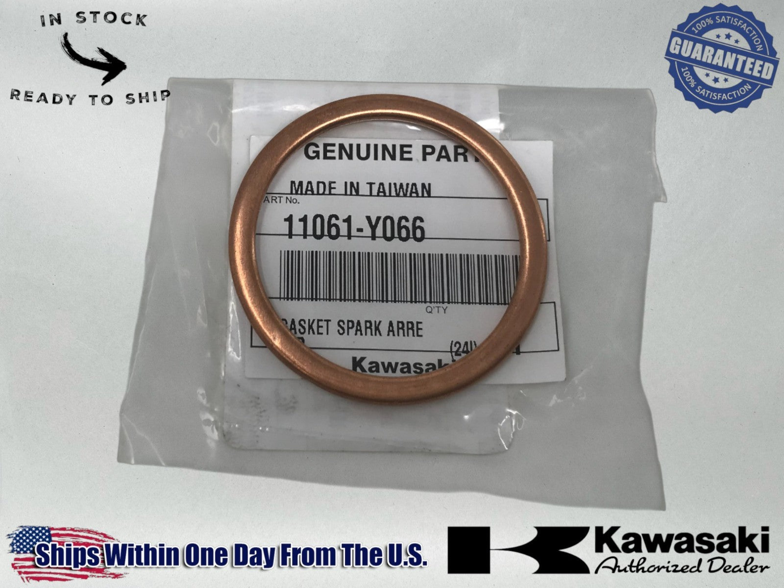 Kawasaki Genuine OEM Authentic Spark Arrester Gasket 11061-Y066