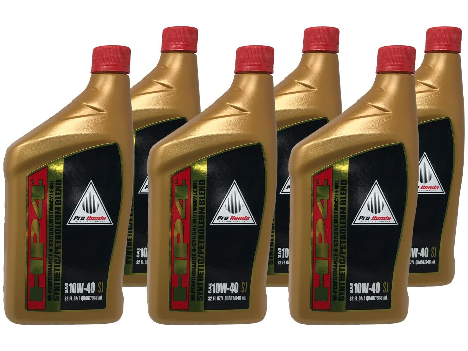 6 Quarts of Genuine 08C35-A14WOM HP4 Honda 4-Stroke Synthetic Blend 10W-40 Oil