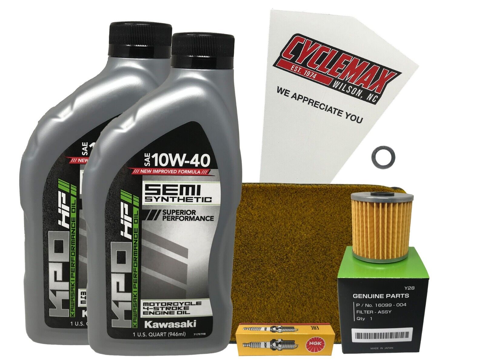 Cyclemax SS Tune Up Kit with Spark Plugs fits 1999-2005 Kawasaki BAYOU 300