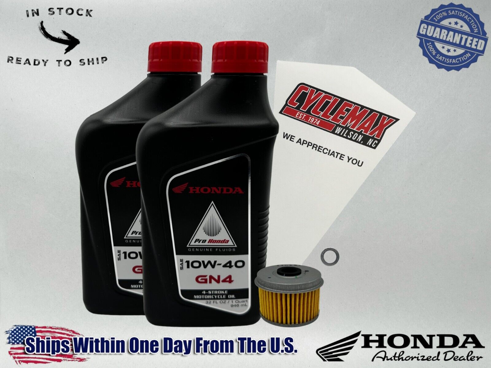Cyclemax Standard GN4 10W-40 Oil Change Kit fits 2018-2024 Honda CB300R