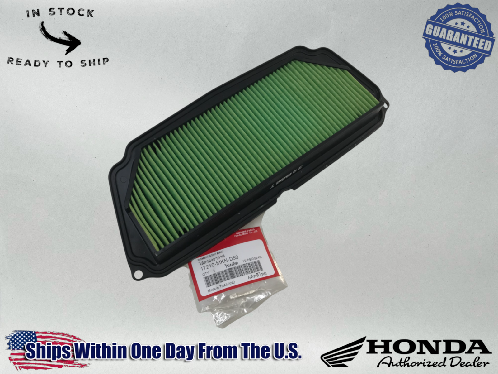 Honda Genuine OEM Air Filter Intake Cleaner 17210-MKN-D50 CBR650R CB650R 2019-24