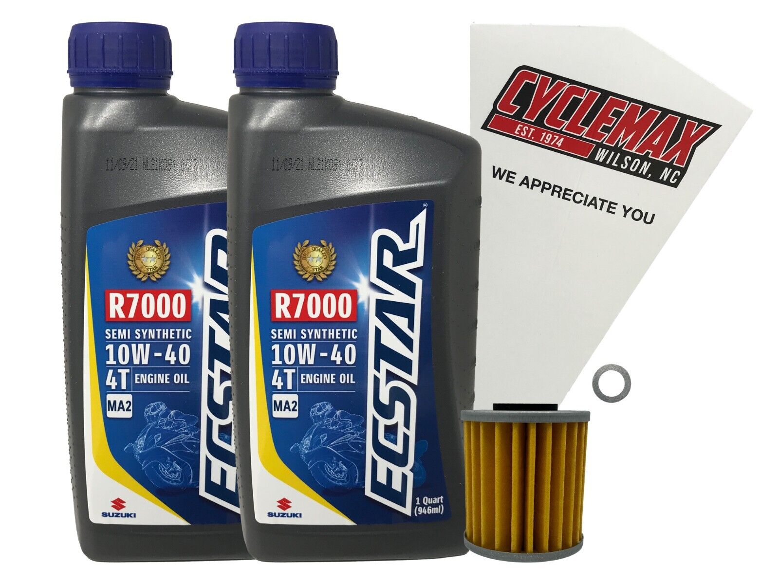 Cyclemax Semi-Synthetic Oil Change Kit fits 2005-2024 Suzuki RM Z450 K5-K6-K7