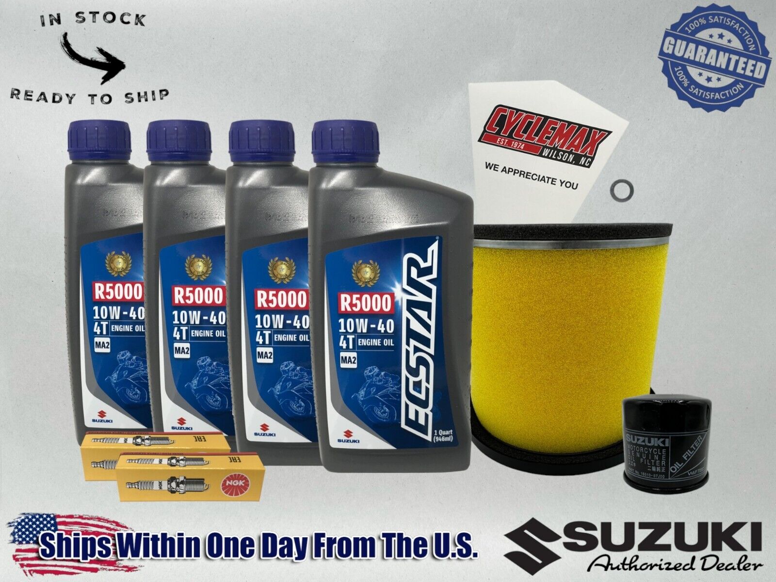 Cyclemax Ecstar R5000 Tune-Up Kit fits 2018-2024 Suzuki KINGQUAD 750 LT-A750