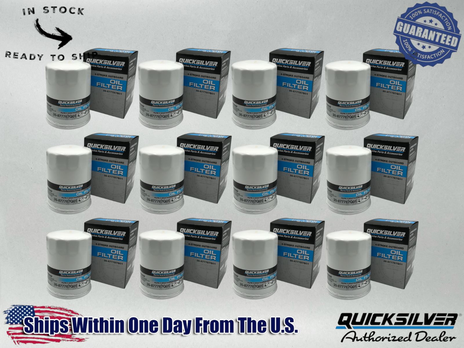 Quicksilver Genuine OEM Authentic Oil Filters 35-977767Q01 12 Pack