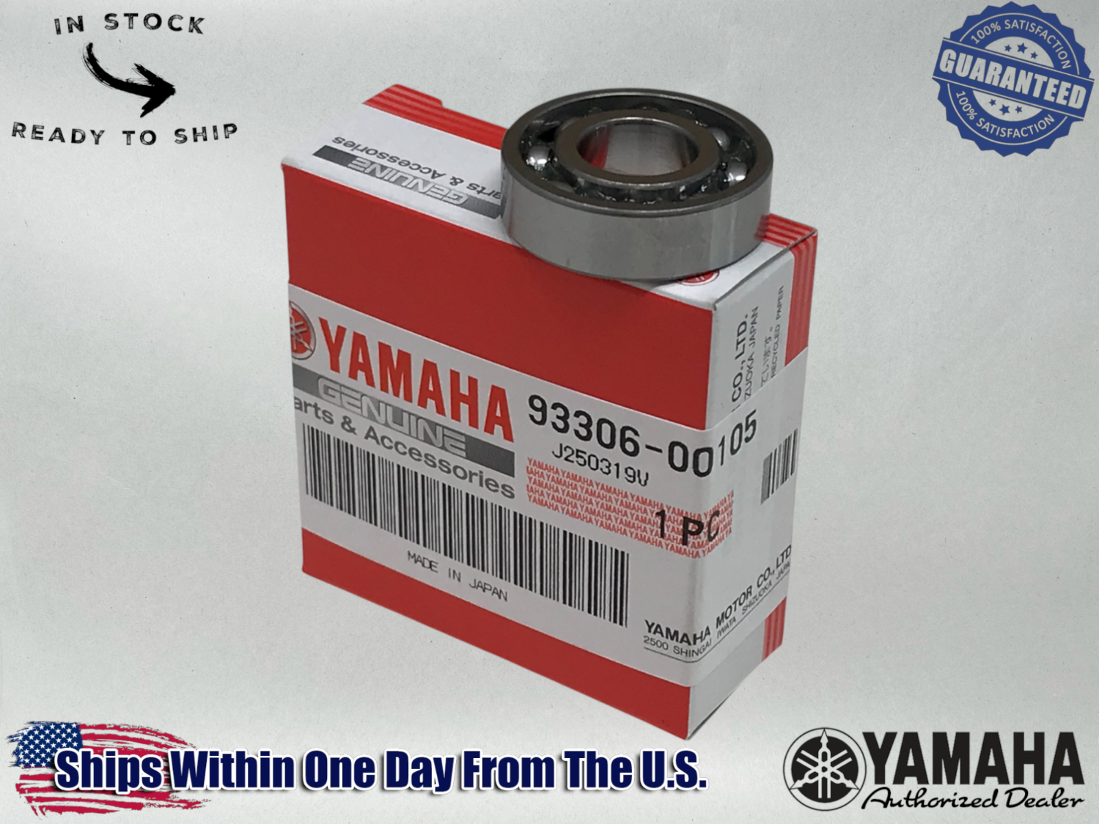 Yamaha Genuine OEM Authentic 93306-00105-00 BEARING