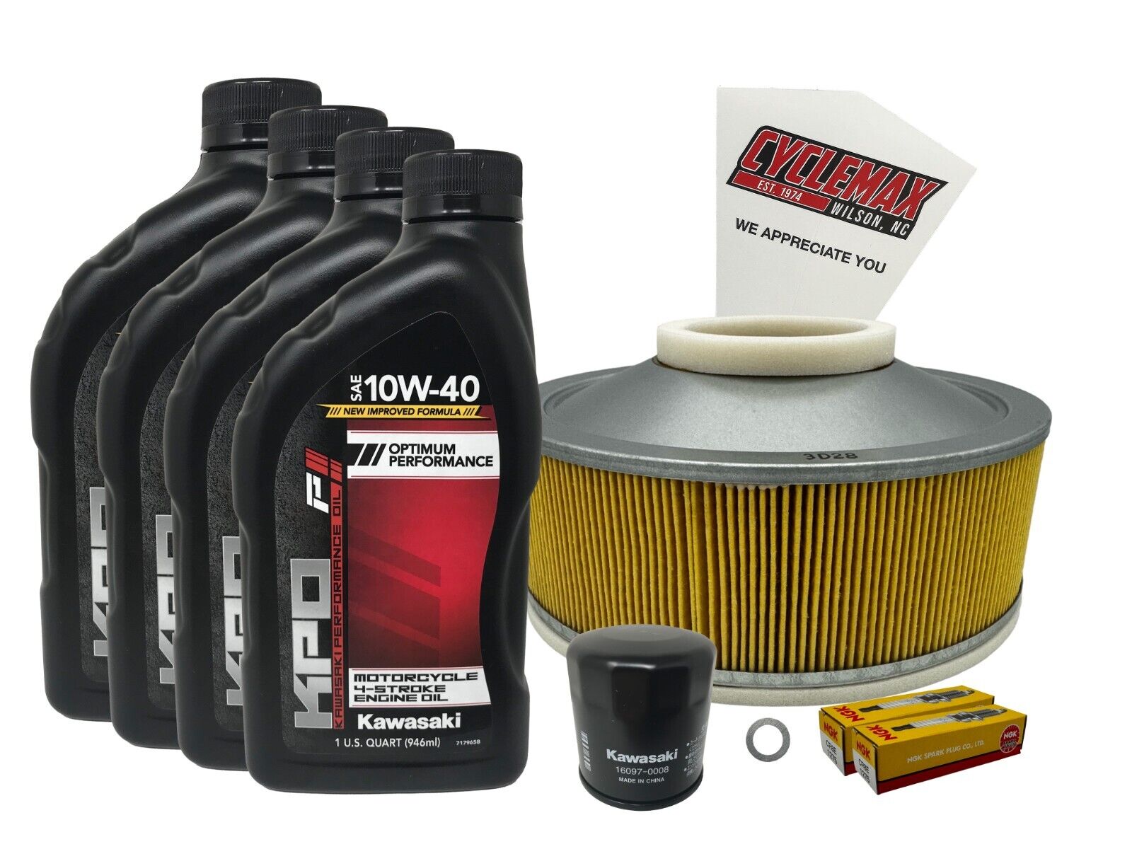 Cyclemax Standard Tune Up Kit w/ Plugs fits Kawasaki 1995-2006 Vulcan 800