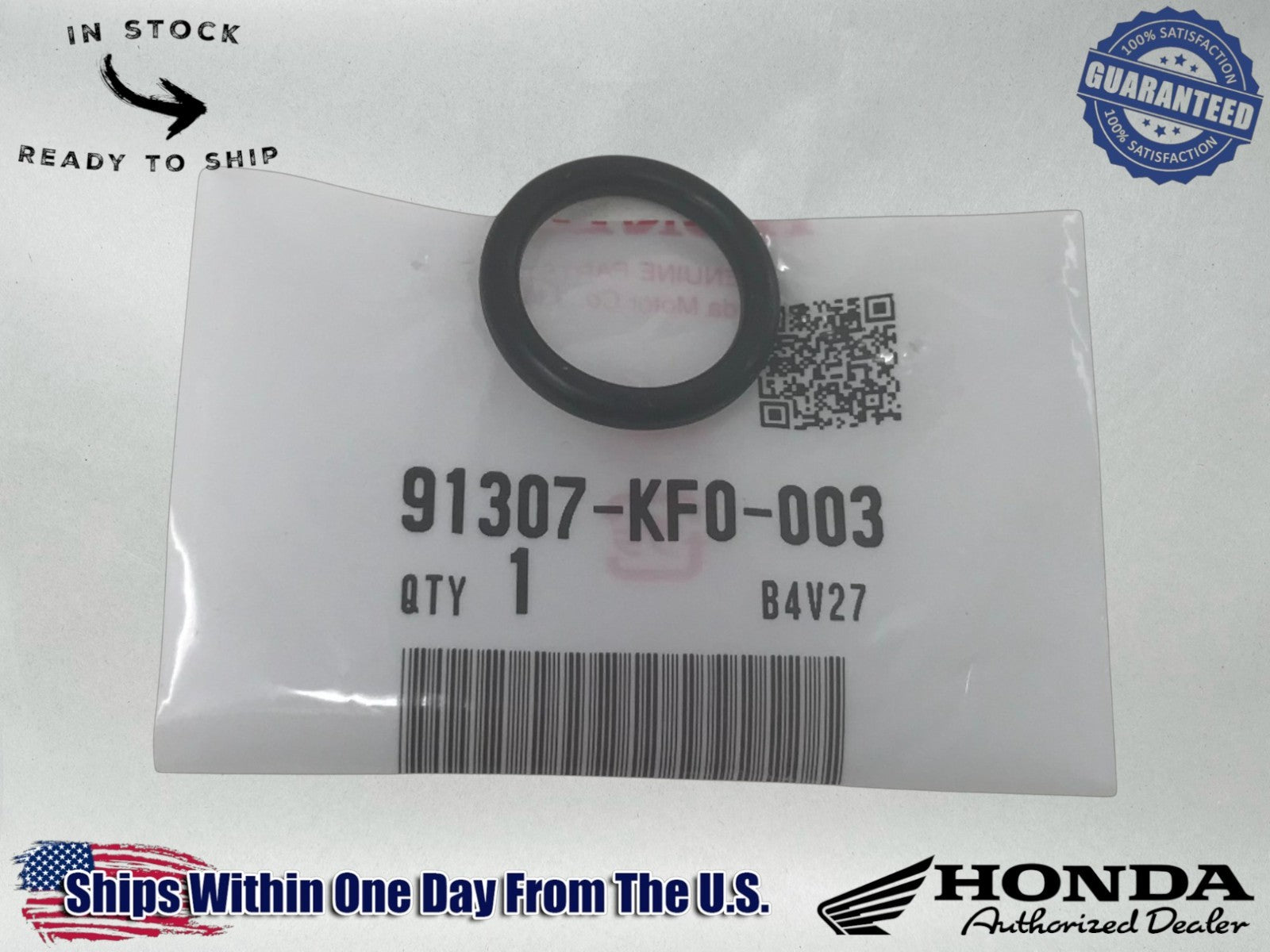 Honda Genuine OEM Authentic Honda O-RING (18X3) 91307-KF0-003