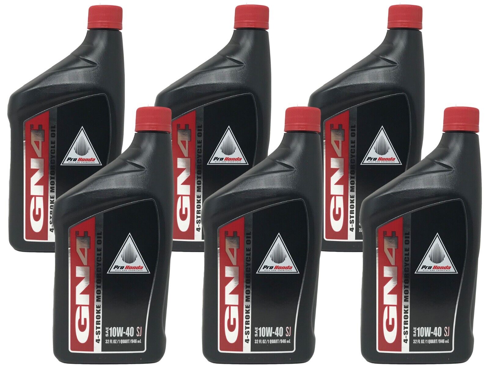 Honda Genuine OEM GN4 Motorcycle 10W-40 Oil Quart 08C35-A141M01 - 6 Pack