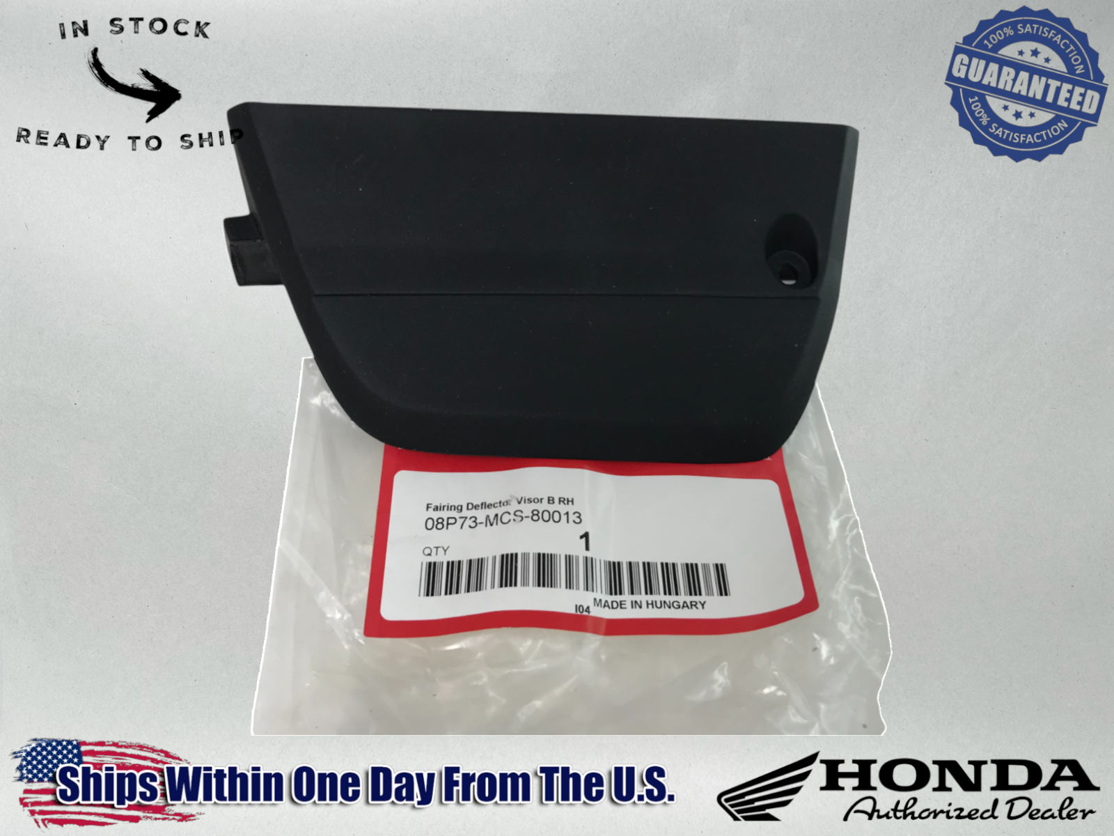 Honda Genuine OEM Right Side Cowl Deflector ST1300P/PA 05-18 08P73-MCS-80013
