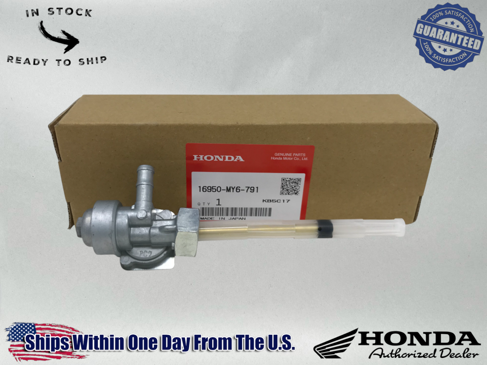 Honda Genuine OEM FUEL GAS VALVE PETCOCK TAP 1993-2024 XR650L 16950-MY6-791