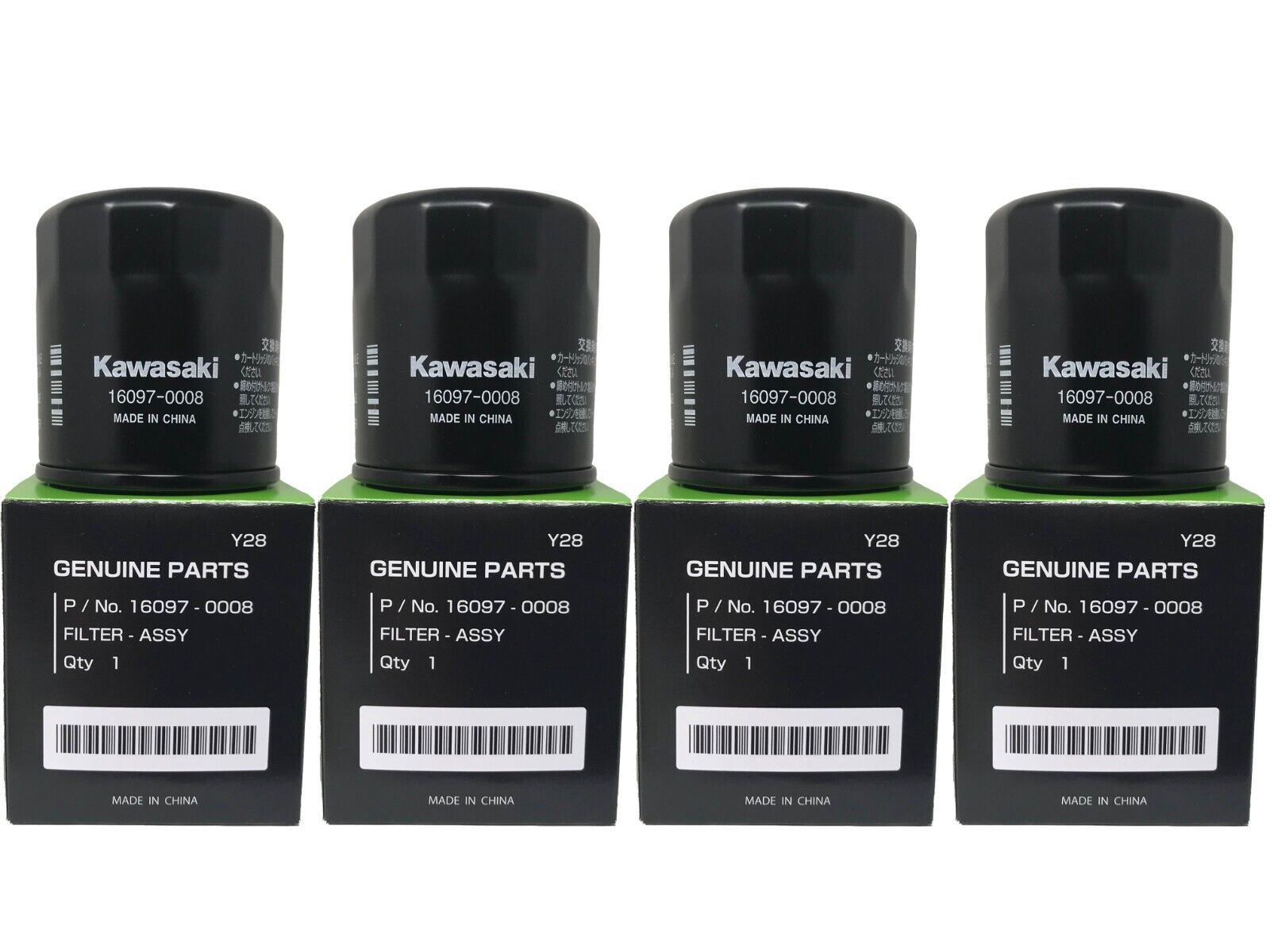 4 Pack Kawasaki OEM Oil Filter 16097-0008