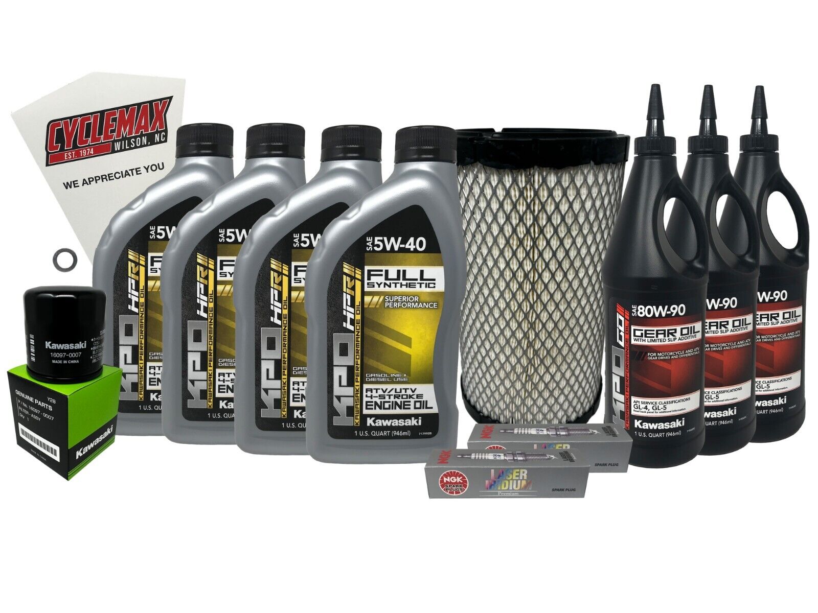 Cyclemax Full Synthetic Full Service Kit fits 2020-2023 Kawasaki Teryx KRX 1000