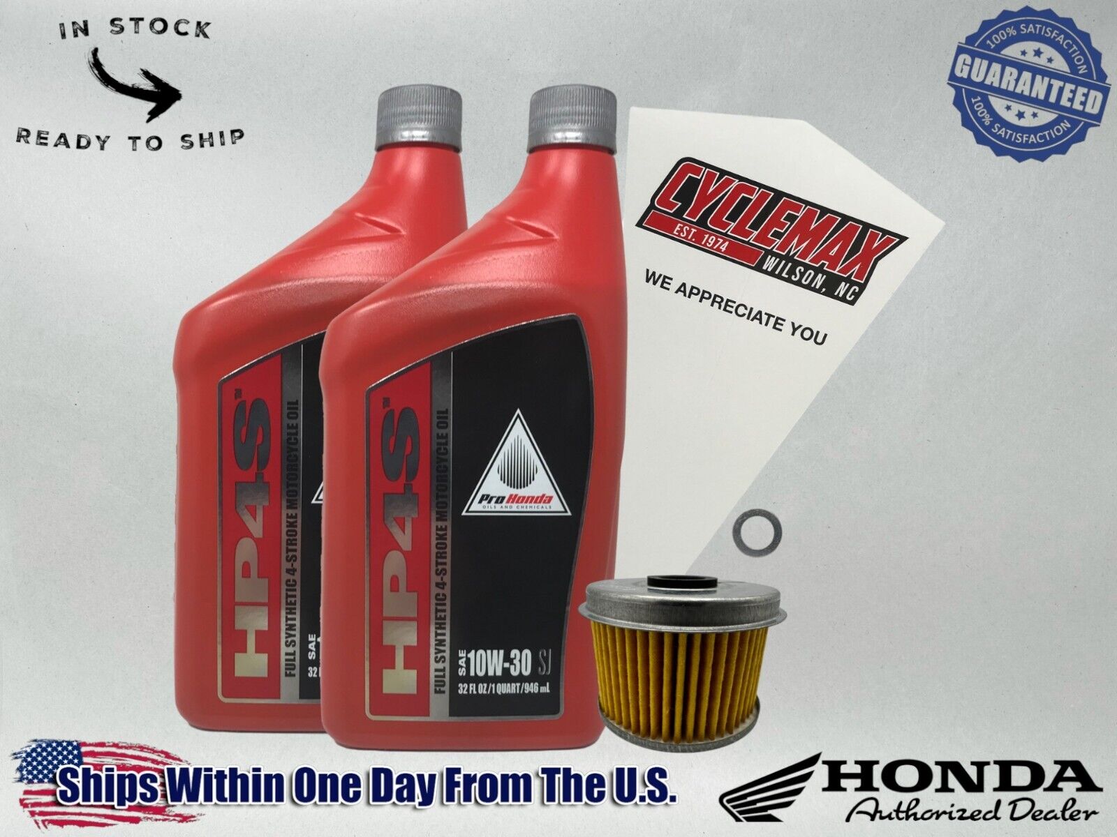 Cyclemax Full Synthetic Oil Change Kit fits 2022-2024 Honda Rebel 300 CMX300