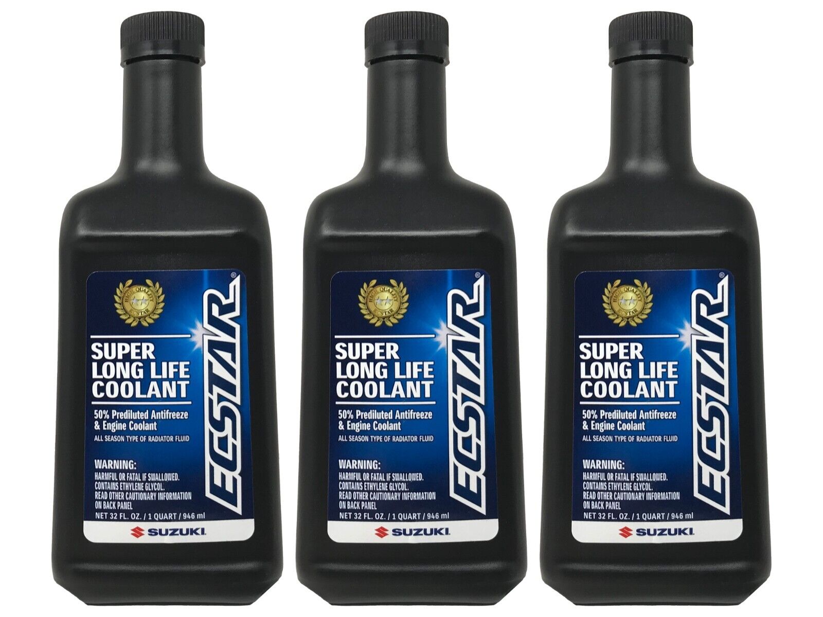 Suzuki Genuine OEM Ecstar Super Long Life Coolant 990A0-02E00-01Q - 3 Pack