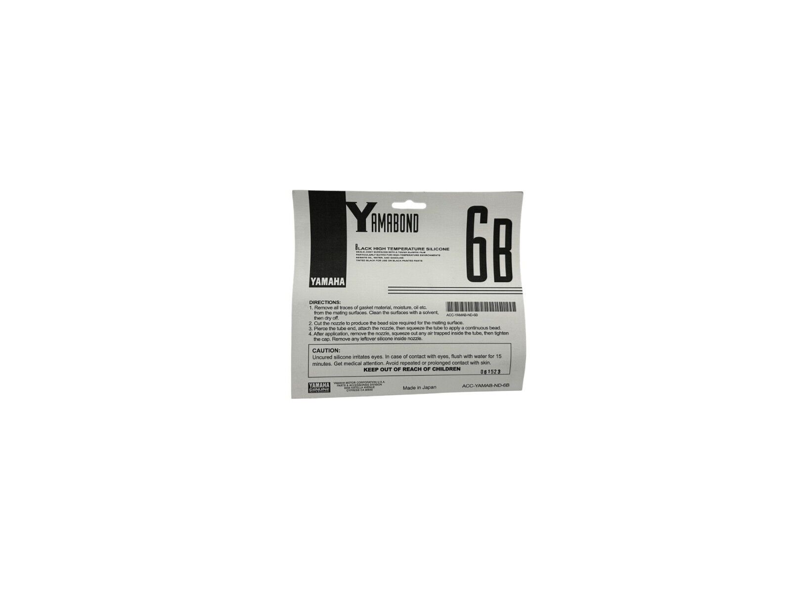Yamaha Genuine OEM Yamabond High Temperature Silicone ACC-YAMAB-ND-6B