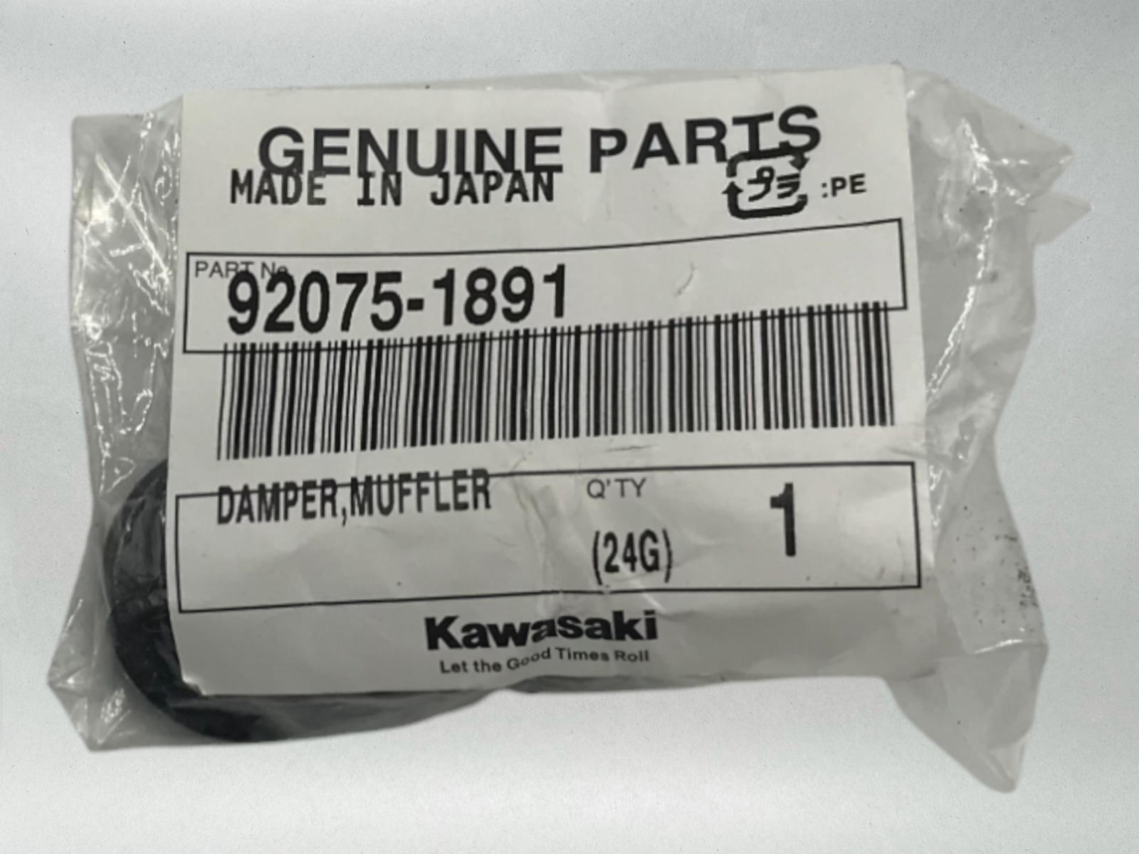 Kawasaki Genuine OEM Authentic 1982-99 KDX KX TECATE MUFFLER DAMPER 92075-1891