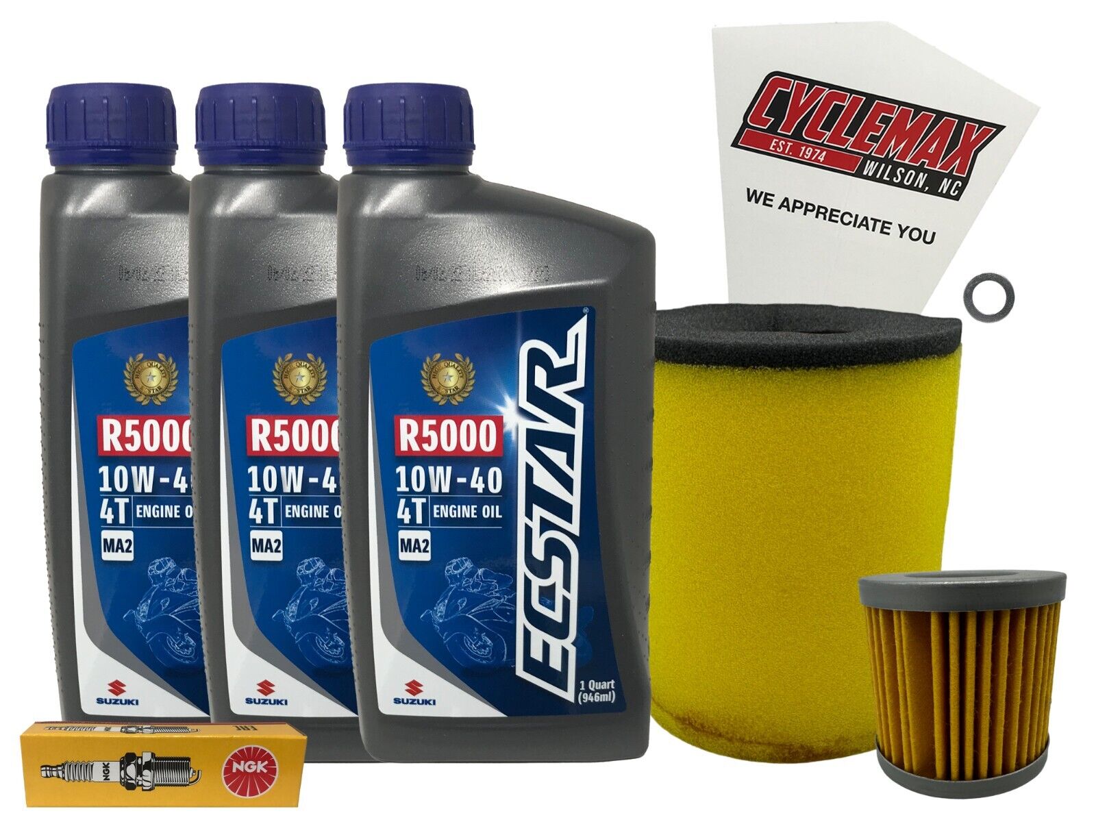 Cyclemax Standard Tune Up Kit w/ Spark Plug fits 2004-2007 Suzuki LT-Z400 K4-K7