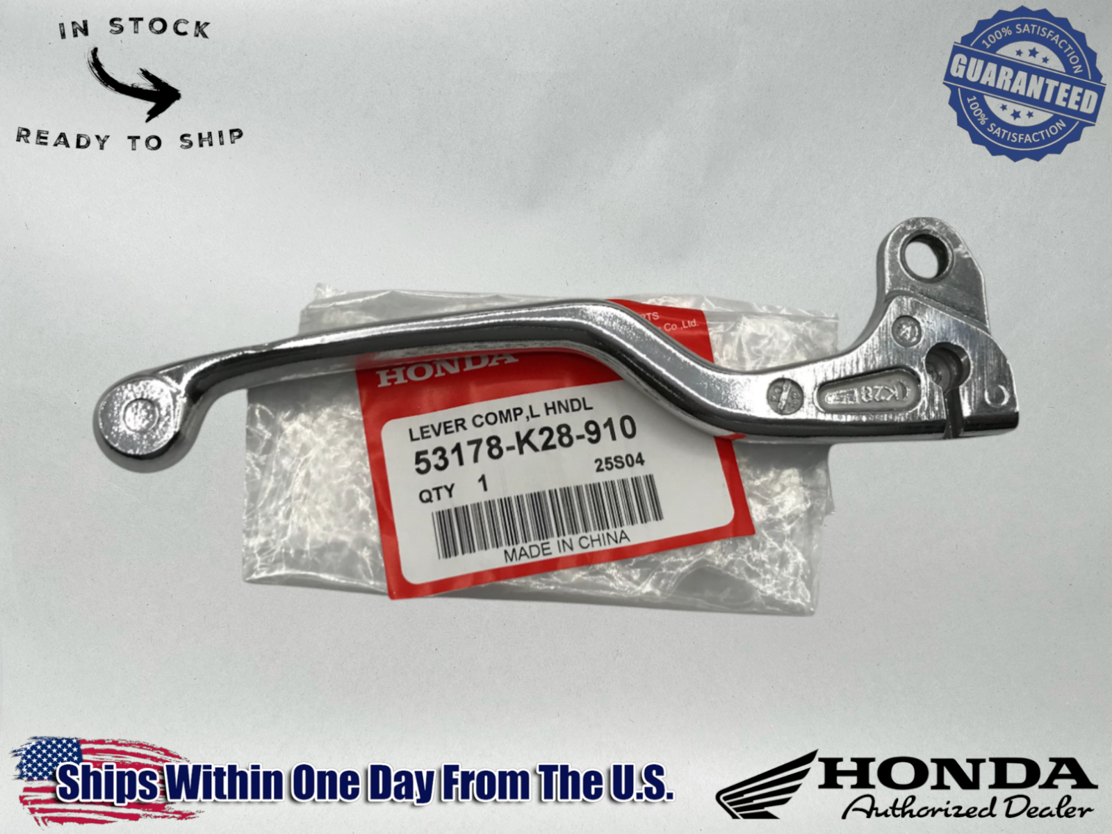 Honda Genuine OEM Clutch Lever 2014-24 CRF125 F CRF125FB Lt Hand 53178-K28-910