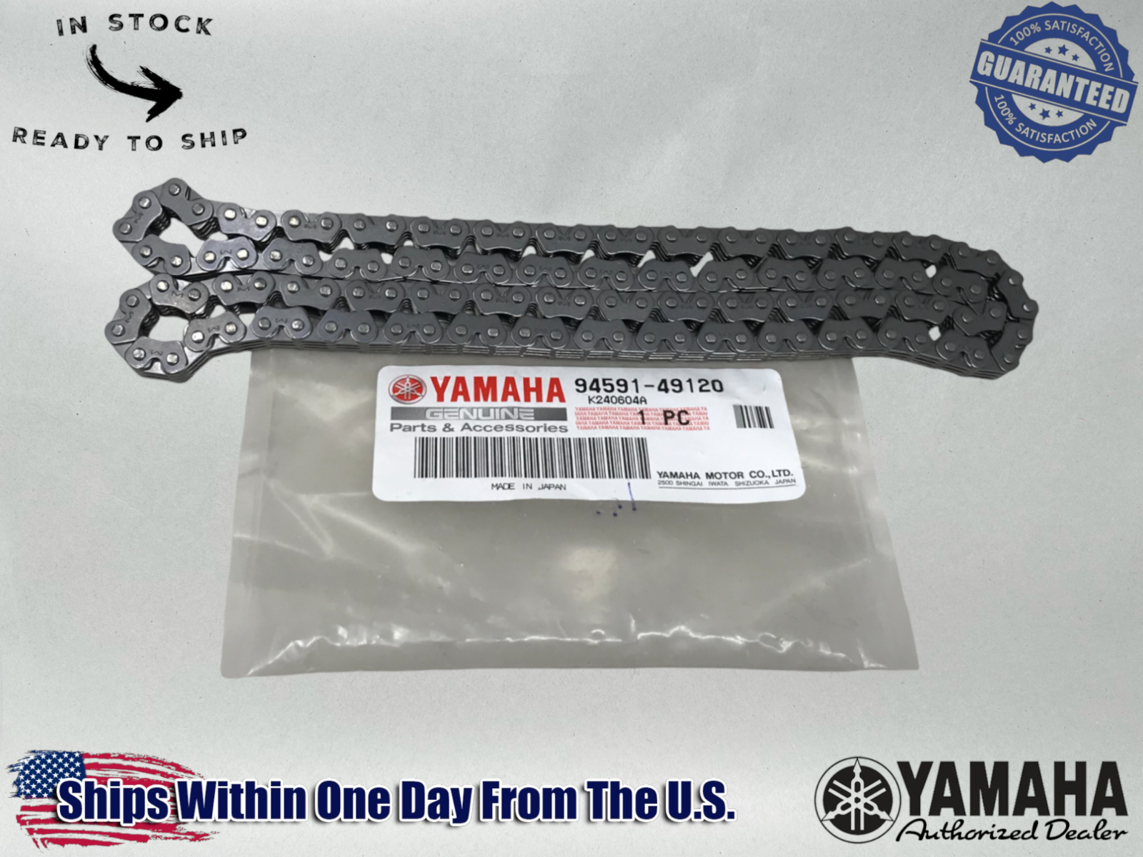 Yamaha Genuine OEM Authentic Cam Timing Chain 94591-49120-00