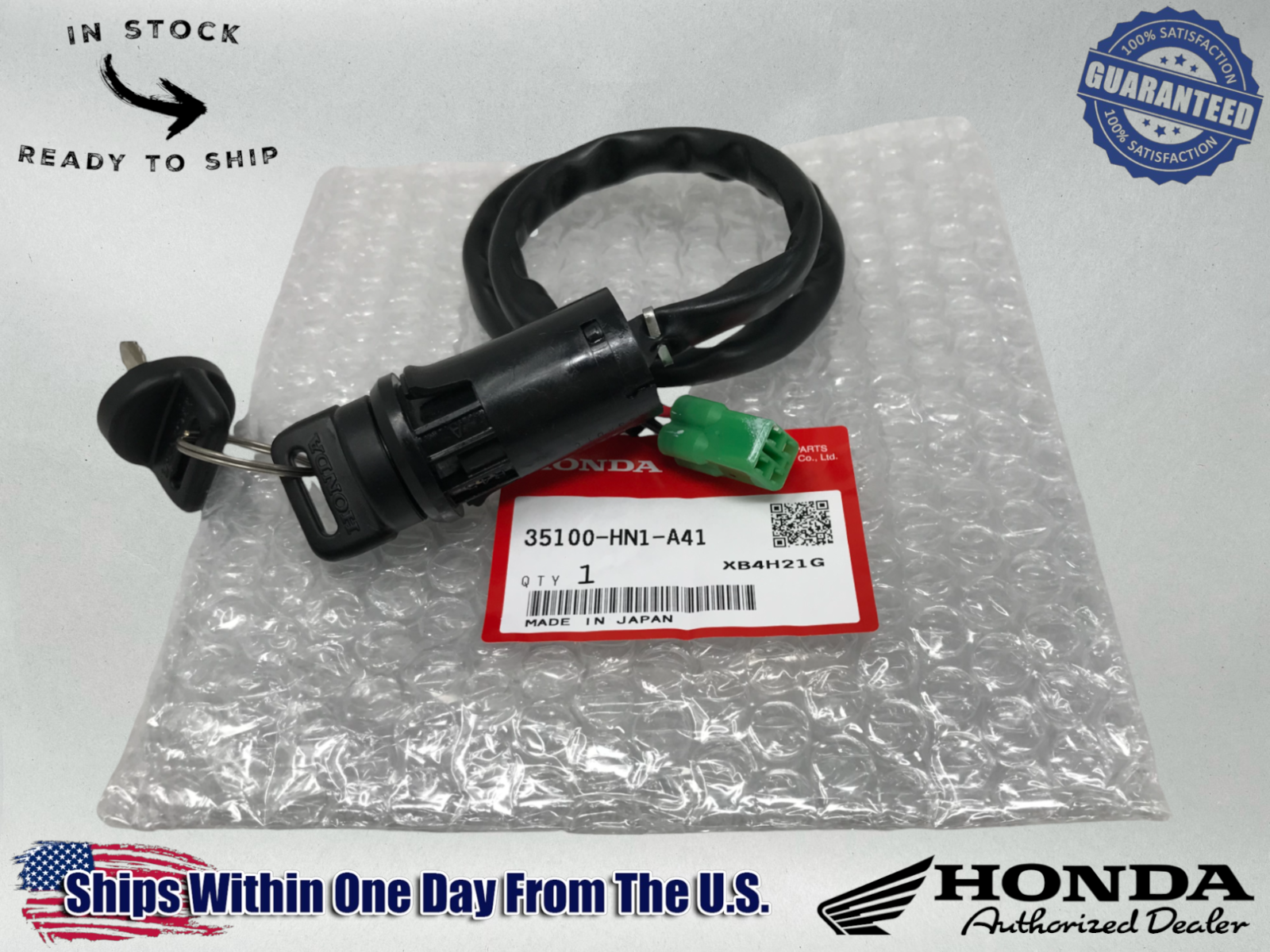 Honda OEM Ignition Key Switch w/2keys TRX400EX TRX400X ATV 35100-HN1-A41
