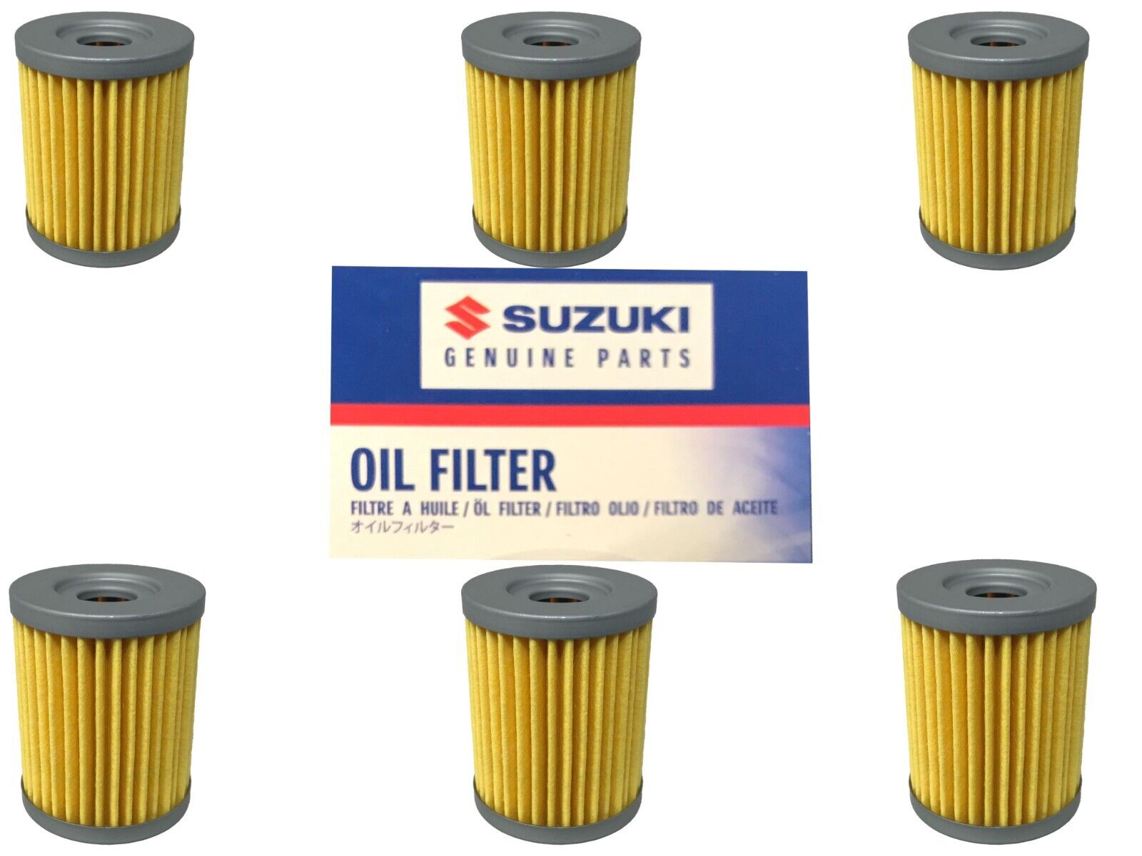Suzuki Genuine OEM Oil filter 16510-25C00 6 Pack