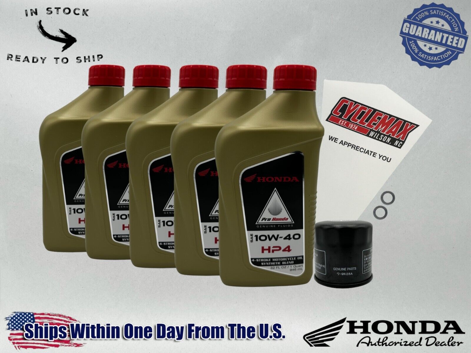 Cyclemax Semi-Synthetic HP4 Oil Change Kit fits 2021-2024 Honda REBEL 1100