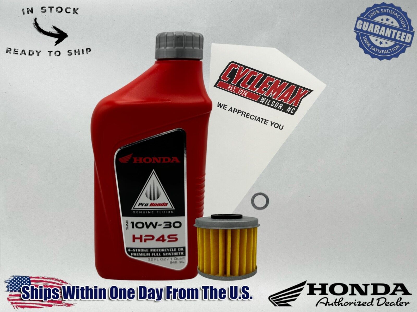 Cyclemax Full Synthetic HP4s Oil Change Kit fits 2004-2005 Honda TRX450R
