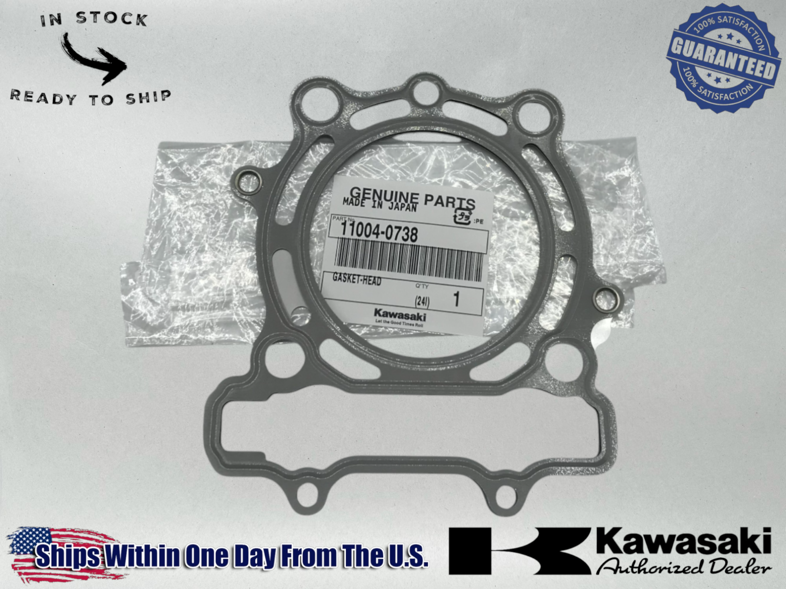 Kawasaki Genuine OEM Authentic 2009-16 KX250F KX 250 F HEAD GASKET 11004-0738