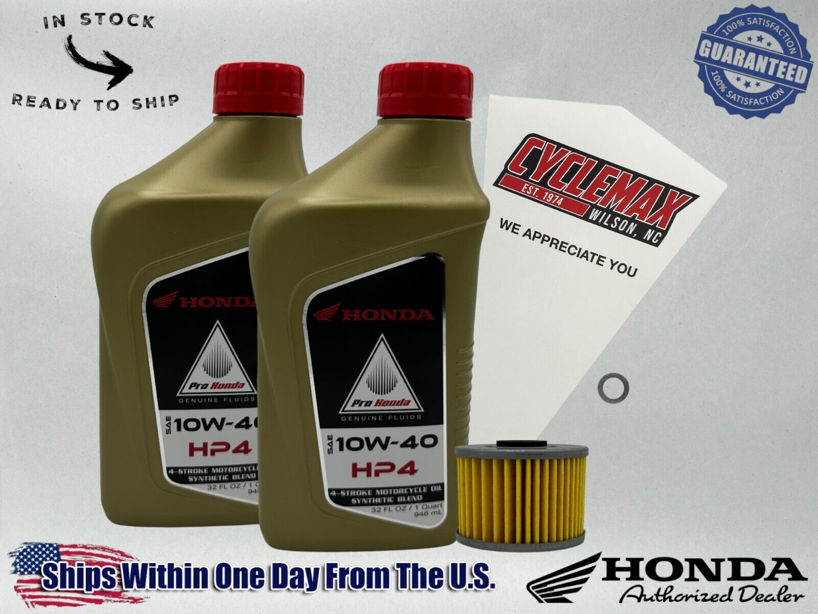 Cyclemax Semi-Synthetic HP4 Oil Change Kit fits 1991-1996 Honda XR250L