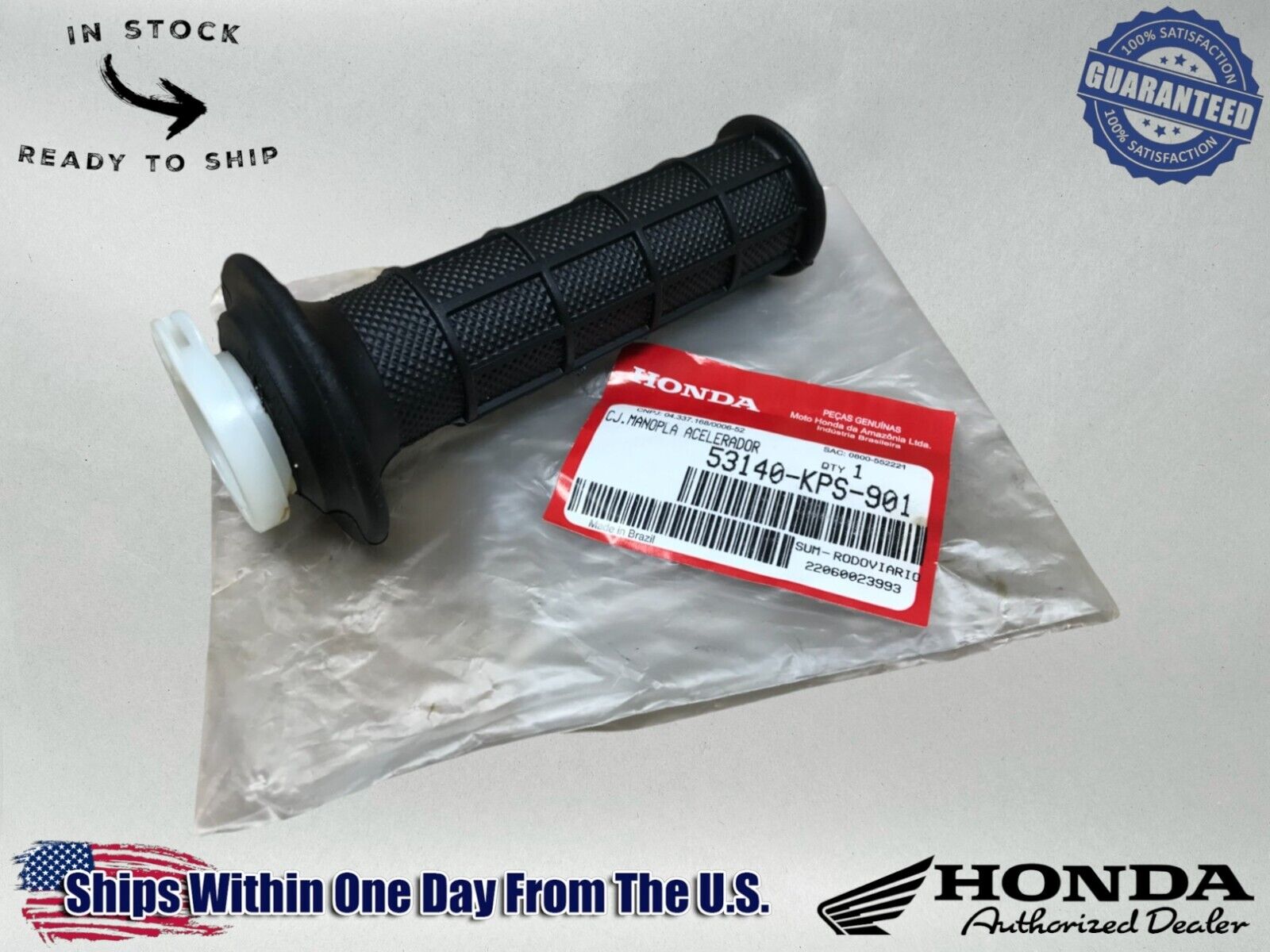 Honda OEM Right Side Throttle Hand Grip 03-07 CRF230 F CRF230F 53140-KPS-901