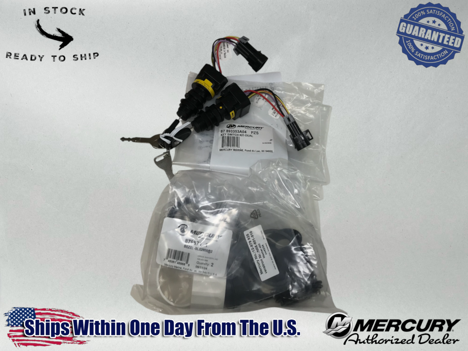 Mercury Genuine OEM 4 Position Matched Key Switch Kit - Dual Engine 893353A04