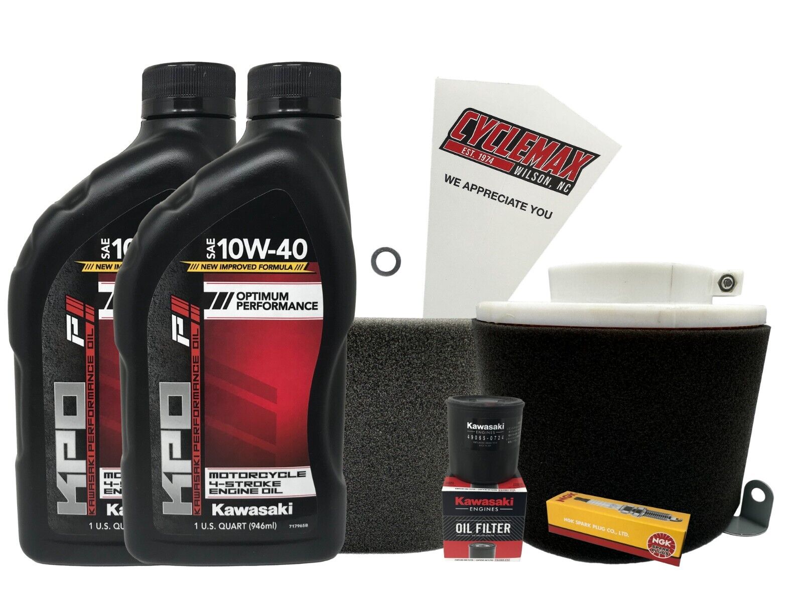 Cyclemax Standard Tune Up Kit with Spark Plugs fits 2016 Kawasaki Mule 600