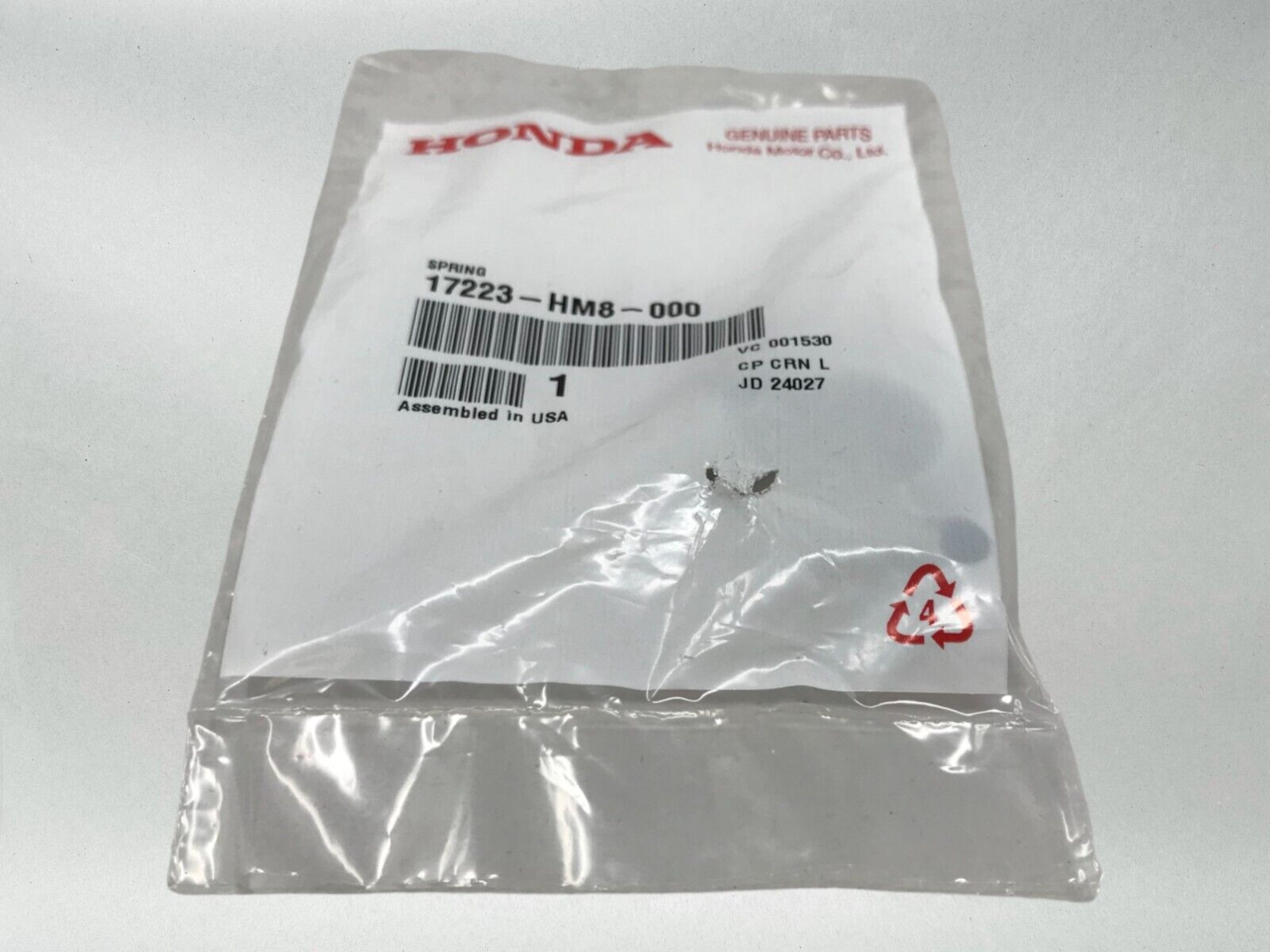 Honda Genuine OEM Authentic SPRING 17223-HM8-000 17223-HM8-000