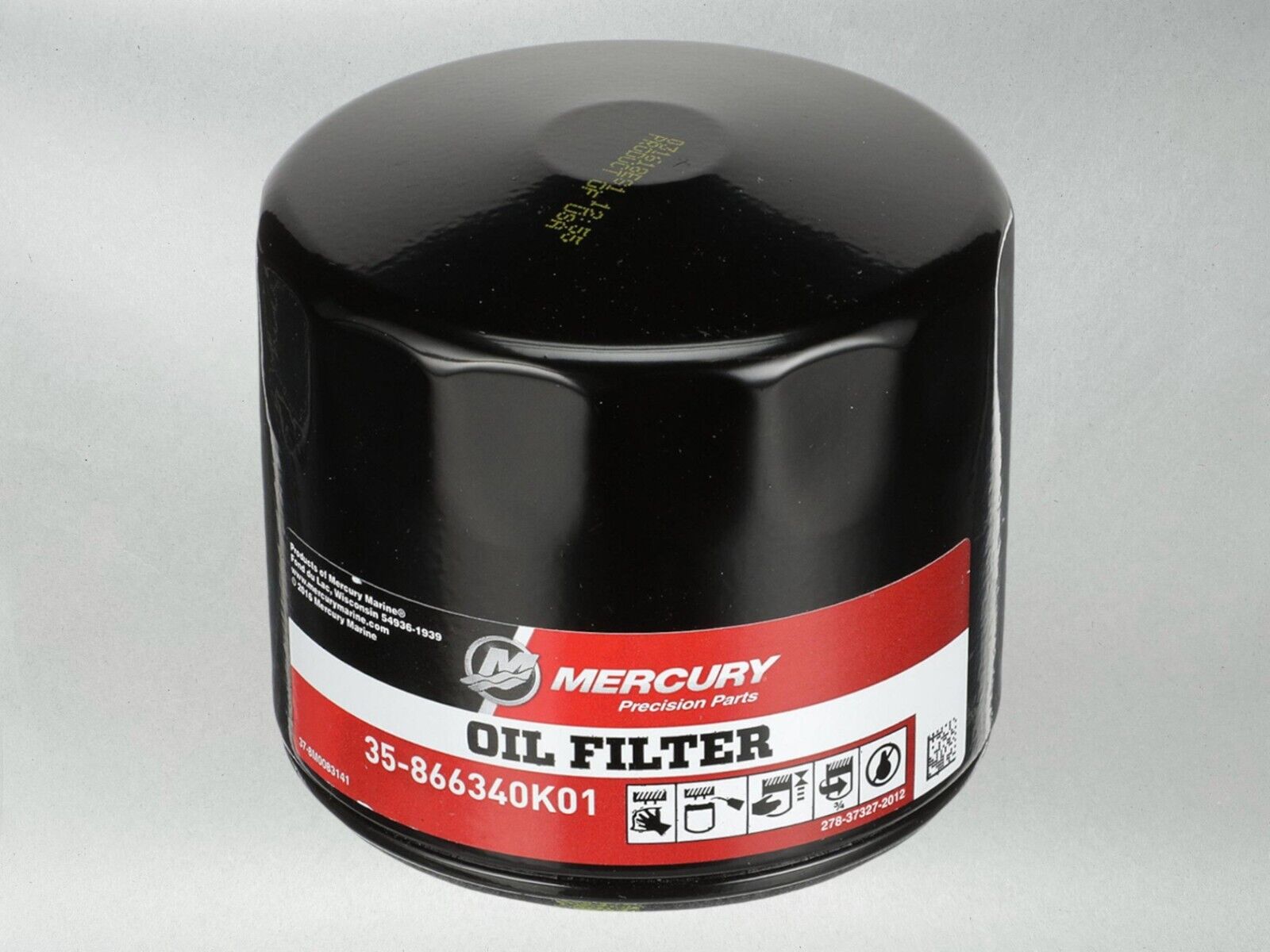 Mercury OEM MerCruiser Oil Filter for Sterndrive and IB Engines 866340K01-2PACK
