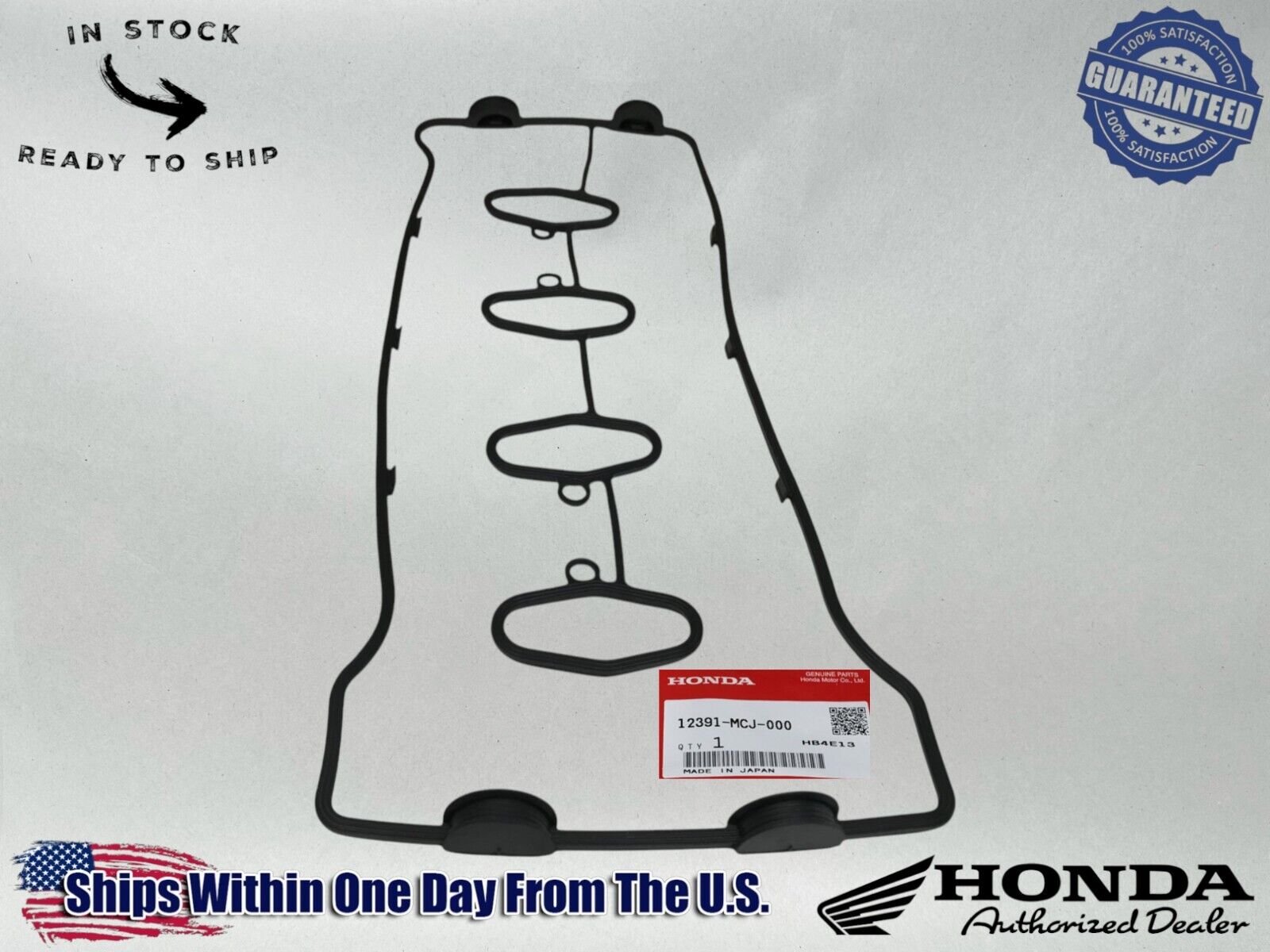 Honda Genuine OEM HEAD COVER GASKET 04-07 CBR1000RR/02-03 CBR954RR/12391-MCJ-000