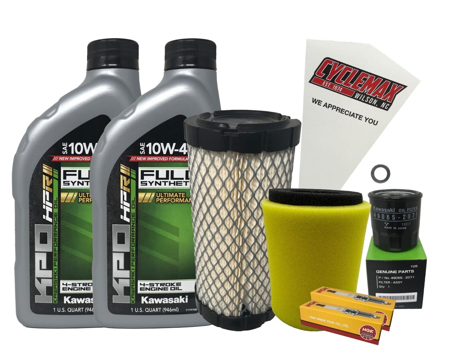 Cyclemax FS Tune Up Kit with Spark Plugs fits 2009-2010 Kawasaki Mule 4000