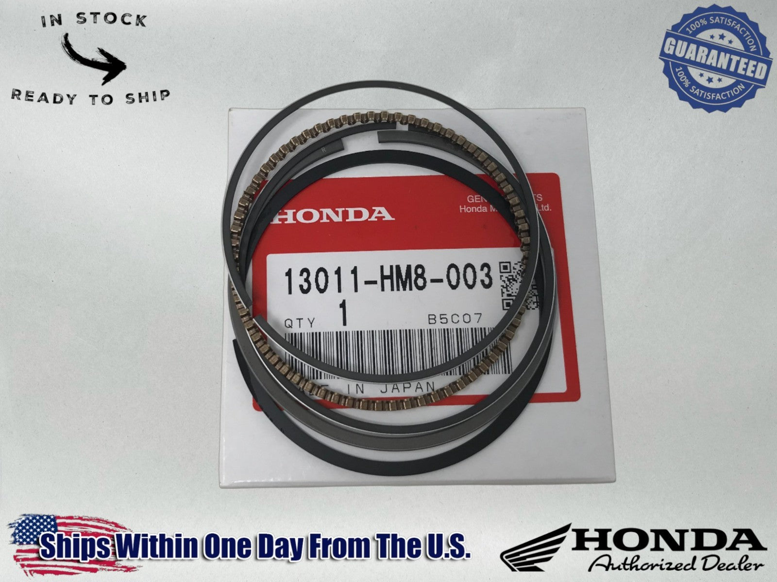 Honda OEM Rings Set TRX250 TRX 250 X RECON EX TE TM 97-20 STD Bore 13011-HM8-003