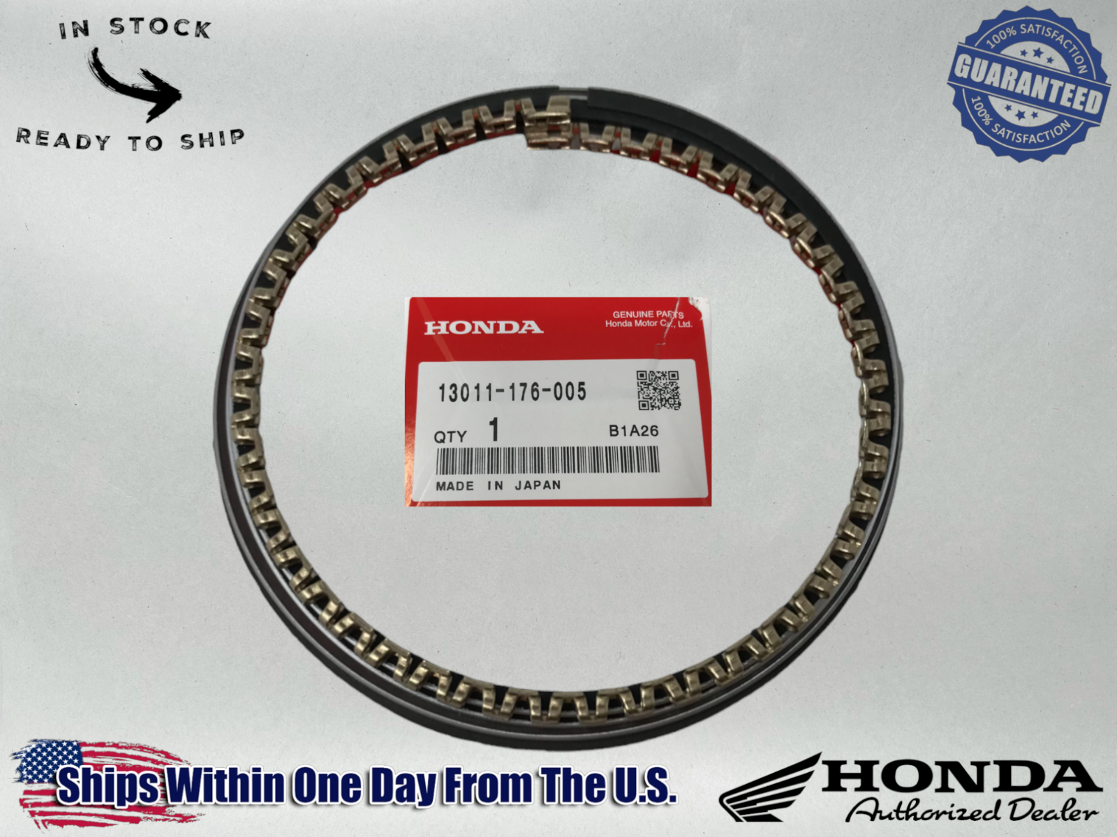 Honda OEM PISTON RING SET STD 80-85 XL80S 79-84 XR80 85-99 XR80R 13011-176-005
