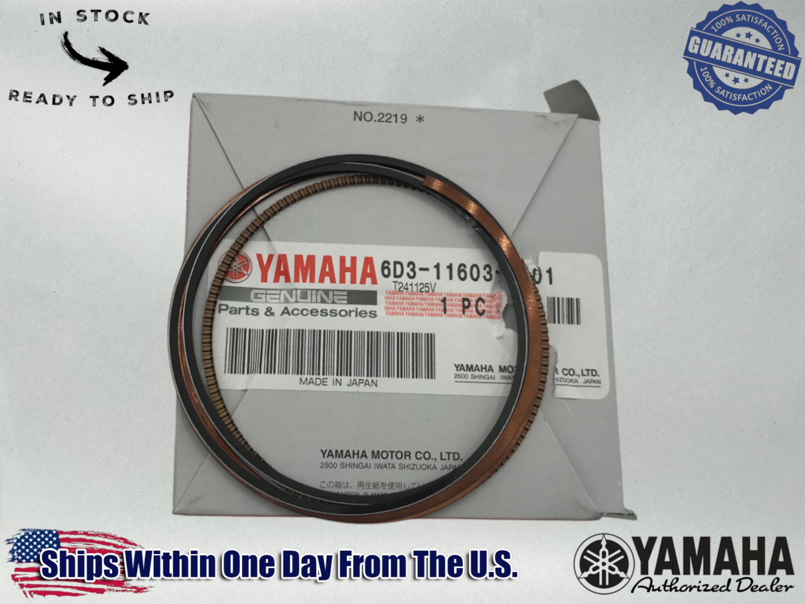 Yamaha Marine Piston Ring Set VX 110 SX210 AR210 Cruiser 6D3-11603-01-00