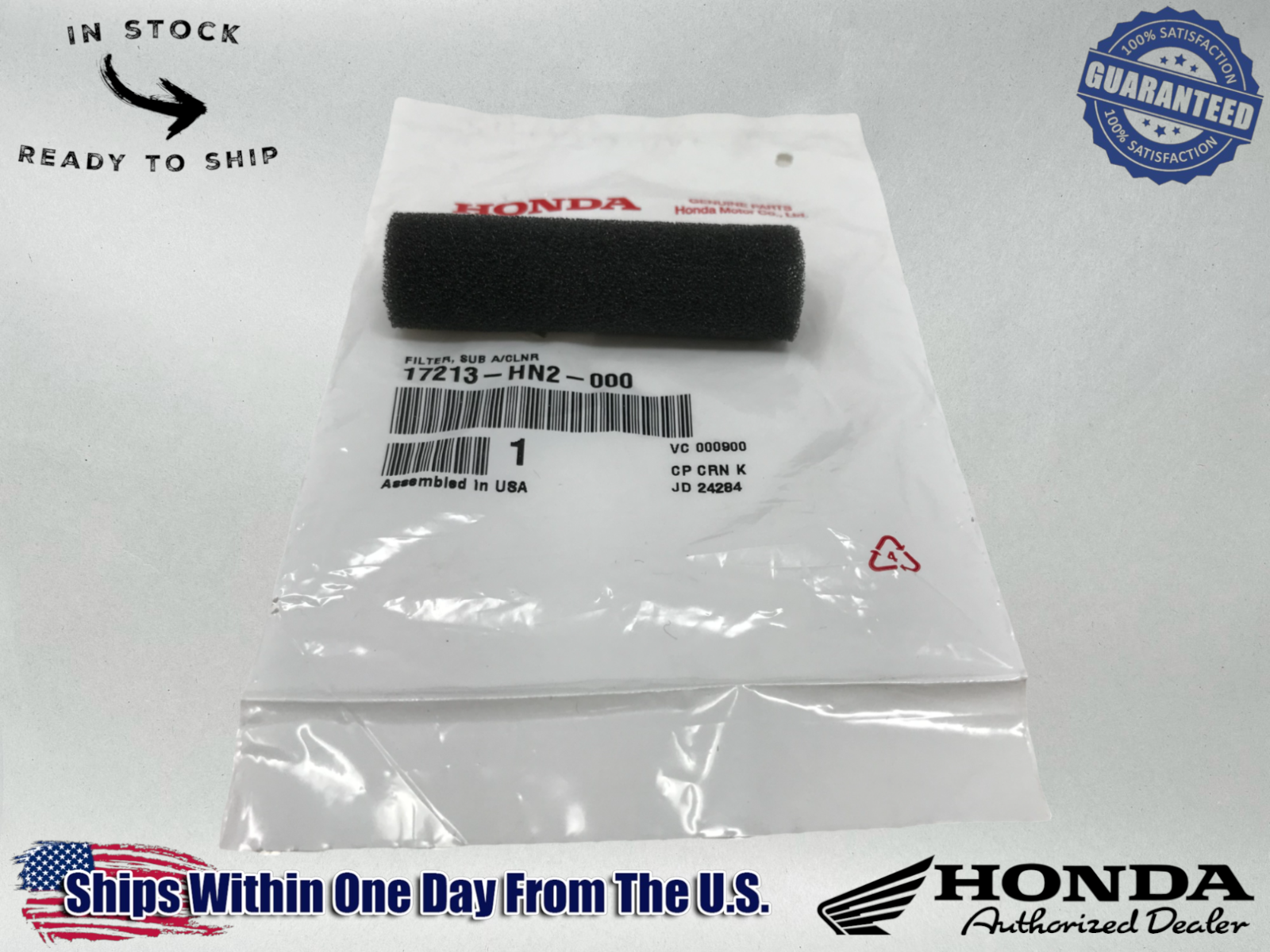 Honda OEM Sub Air Filter Cleaner Element 17213-HN2-000