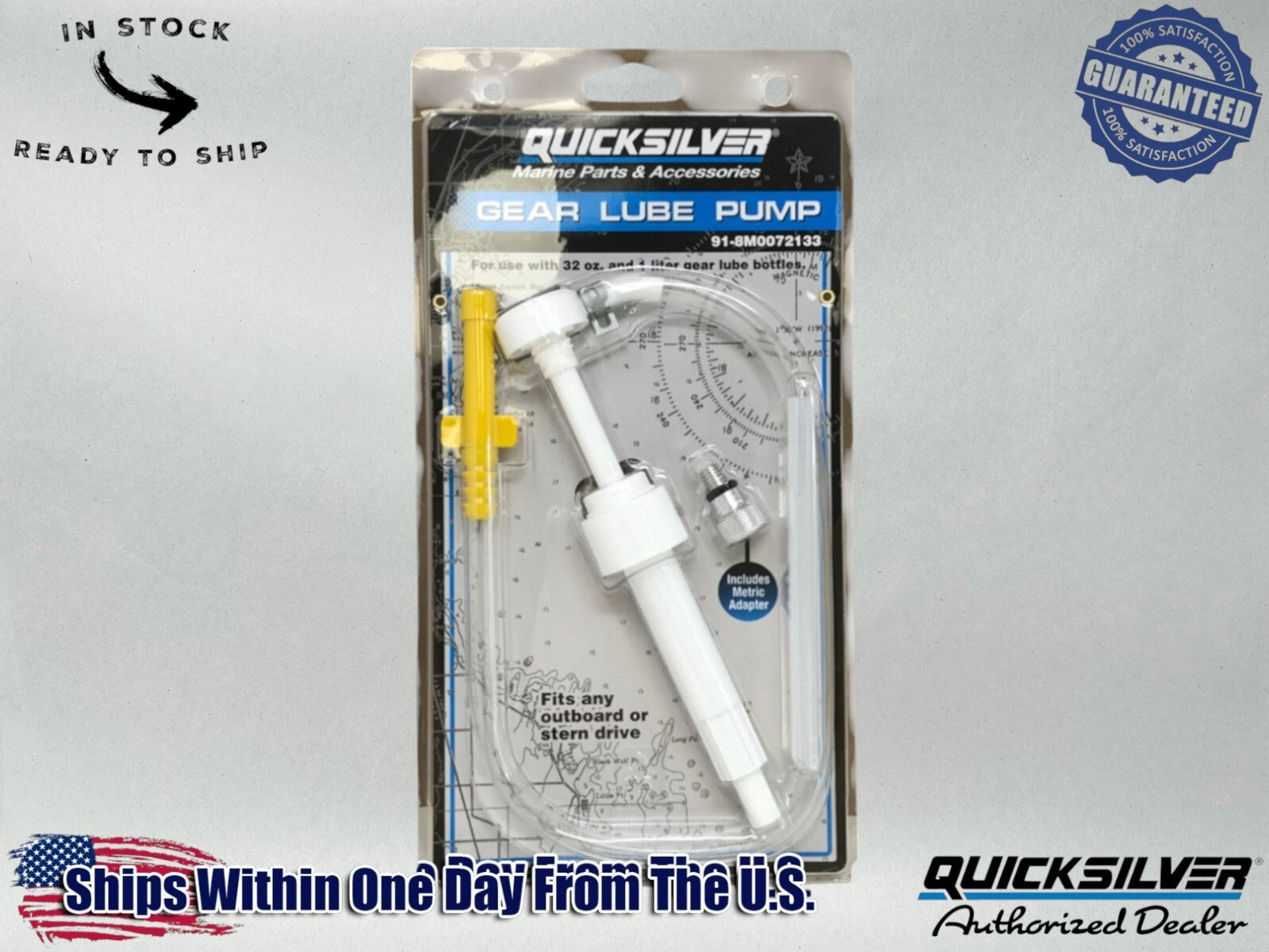 Mercury OEM Authentic multi purpose quart pump lower unit gear oil 91-8M0072133